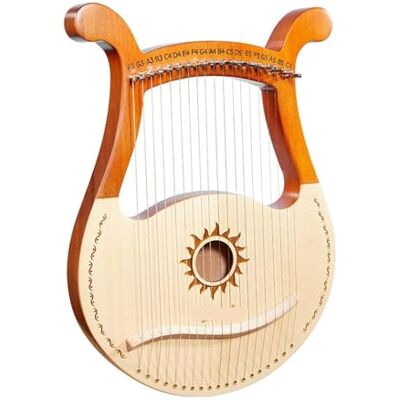 FonHNDG Arpa lira Lyre 19 cuerdas Harp Piano instrumento Musical de caoba con bolsa almacenamiento repuesto(Light Wood) FonHNDG Arpa lira Lyre 19 cuerdas Harp Piano instrumento Musical de caoba con bolsa almacenamiento repuesto(Light Wood)