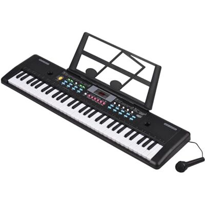 TSTS Piano Electrónico Con Pantalla LED USB De 61 Teclas De Tamaño Completo Y Micrófono Teclado Electrónico De Música Digital Negro Piano Electrónico Portatil TSTS Piano Electrónico Con Pantalla LED USB De 61 Teclas De Tamaño Completo Y Micrófono Teclado Electrónico De Música Digital Negro Piano Electrónico Portatil
