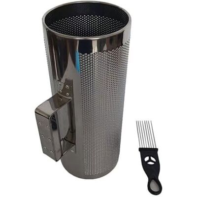 HUAJINGKEJI Guiro Agitador de metal con raspador, instrumento musical, cilindro redondo latino HUAJINGKEJI Guiro Agitador de metal con raspador, instrumento musical, cilindro redondo latino