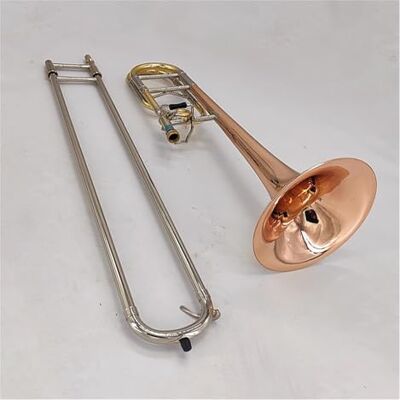 IHNXIOFEI Trombón Tenor Plano En Si, Instrumento De Latón Con Patrón Grabado De Cuerpo Completo Con Estuche Kit de Trombón IHNXIOFEI Trombón Tenor Plano En Si, Instrumento De Latón Con Patrón Grabado De Cuerpo Completo Con Estuche Kit de Trombón