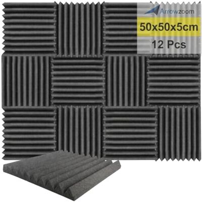 Arrowzoom 12 Piezas Panels Acustico Absorción Sonido Wedge Cuña 50x50x5cm Espuma Acústica Aislamiento Acustico Estudio de Grabación Casas Estudios Azulejos Incombustibles Insonorizados AZ1134 NEGRO Arrowzoom 12 Piezas Panels Acustico Absorción Sonido Wedge Cuña 50x50x5cm Espuma Acústica Aislamiento Acustico Estudio de Grabación Casas Estudios Azulejos Incombustibles Insonorizados AZ1134 NEGRO