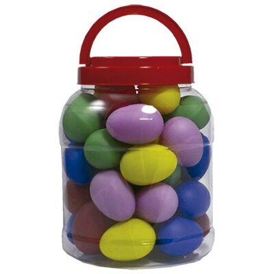 SAMBA MÚSICA Bote 20 pares huevos plástico Colores Variados SAMBA MÚSICA Bote 20 pares huevos plástico Colores Variados