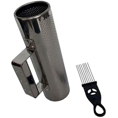 HUAJINGKEJI Guiro Agitador de metal con raspador, instrumento musical, cilindro redondo latino HUAJINGKEJI Guiro Agitador de metal con raspador, instrumento musical, cilindro redondo latino