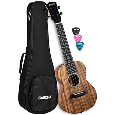 Cascha Solid Top Acacia Concert Juego de 3 púas y funda Cascha Solid Top Acacia Concert Juego de 3 púas y funda
