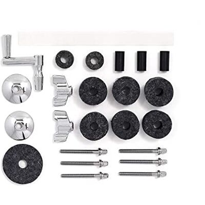 Gibraltar Accesorios Bateria Kit para tecnicos de bateria Manguito basculante para platillos, fieltros, llave de tambor con forma de manivela, tira de nylon de caja Gibraltar Accesorios Bateria Kit para tecnicos de bateria Manguito basculante para platillos, fieltros, llave de tambor con forma de manivela, tira de nylon de caja