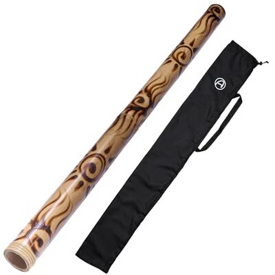 Australian Treasures Bambú Didgeridoo 120cm – Blanco/Quemado Look para principiantes. Didgeridoo con tono bajo Australian Treasures Bambú Didgeridoo 120cm – Blanco/Quemado Look para principiantes. Didgeridoo con tono bajo
