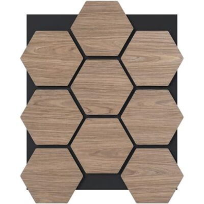 Helloshop26 Juego de 4 paneles acústicos de 81 x 66 cm con absorción de sonido eficaz decorativa de madera natural Helloshop26 Juego de 4 paneles acústicos de 81 x 66 cm con absorción de sonido eficaz decorativa de madera natural
