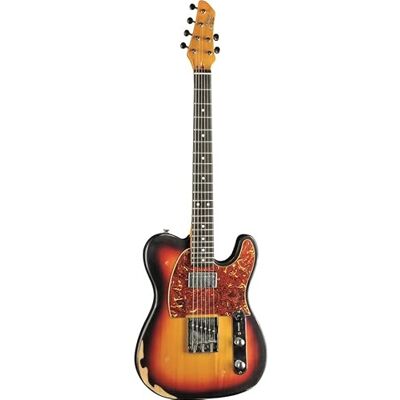 EKO GUITARS TERO RELIC, Guitarra Eléctrica de la Serie Original con Acabado Relic, Cuerpo de Paulownia, Mástil de Arce Tostado, Diapasón de Resina con 24 Trastes, Color Sunburst EKO GUITARS TERO RELIC, Guitarra Eléctrica de la Serie Original con Acabado Relic, Cuerpo de Paulownia, Mástil de Arce Tostado, Diapasón de Resina con 24 Trastes, Color Sunburst