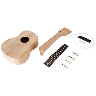 Classic Cantabile UC-210 Kit de Construcción de Ukelele Soprano DIY Kit de construcción de ukelele "Hazlo Tú Mismo" soprano, Cuerpo: tilo, Diapasón: palisandro, Clavijas: clavijas directas Classic Cantabile UC-210 Kit de Construcción de Ukelele Soprano DIY Kit de construcción de ukelele "Hazlo Tú Mismo" soprano, Cuerpo: tilo, Diapasón: palisandro, Clavijas: clavijas directas