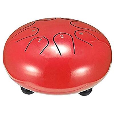Iwinna Steel Tongue Drum, 6 Inch Hand Pan Percussion Drum 8 Tune Percussion Instruments, Drum with Drumsticks & Carrying Bag, Tutorial Book, 4 Finger Picks (Red) Iwinna Steel Tongue Drum, 6 Inch Hand Pan Percussion Drum 8 Tune Percussion Instruments, Drum with Drumsticks & Carrying Bag, Tutorial Book, 4 Finger Picks (Red)