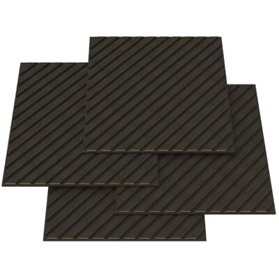 Helloshop26 Lote de 8 paneles acústicos de láminas diagonales 2,88 m² efecto roble gris oscuro Helloshop26 Lote de 8 paneles acústicos de láminas diagonales 2,88 m² efecto roble gris oscuro