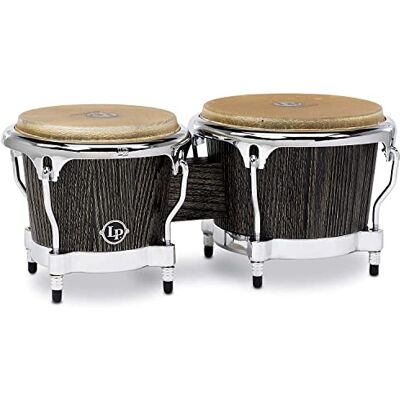 Latin Percussion LP Bongo parche natural con acabado cromado Latin Percussion LP Bongo parche natural con acabado cromado