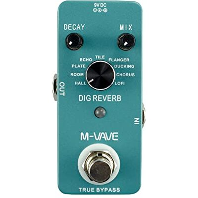 M-VAVE DR Pedal de reverberación digital para guitarra eléctrica – Pedal de efectos de reverberación compacto con True Bypass para ambiente, estudio y actuaciones en directo M-VAVE DR Pedal de reverberación digital para guitarra eléctrica – Pedal de efectos de reverberación compacto con True Bypass para ambiente, estudio y actuaciones en directo