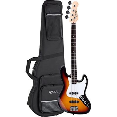 ROCKTILE Fatboy II Bajo Eléctrico Sunburst Set incl. Estuche Ligero Bajo eléctrico estilo jazz , 2 pastillas single coil, 2 controles de volumen/1 de tono, Cuerpo: tilo, 21 trastes ROCKTILE Fatboy II Bajo Eléctrico Sunburst Set incl. Estuche Ligero Bajo eléctrico estilo jazz , 2 pastillas single coil, 2 controles de volumen/1 de tono, Cuerpo: tilo, 21 trastes