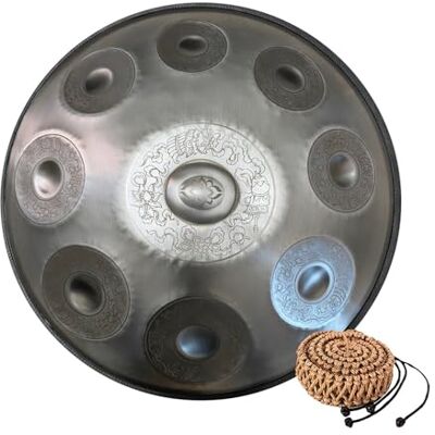CHEWYZ 22Inch Handpan Steel Drum 440Hz 9Notes D Minor Steel Drum Instrumento para Profesionales y Principiantes, Ideal para Meditación, Yoga, Sound Healing (Color : Silver, Size : 12 Notes) CHEWYZ 22Inch Handpan Steel Drum 440Hz 9Notes D Minor Steel Drum Instrumento para Profesionales y Principiantes, Ideal para Meditación, Yoga, Sound Healing (Color : Silver, Size : 12 Notes)