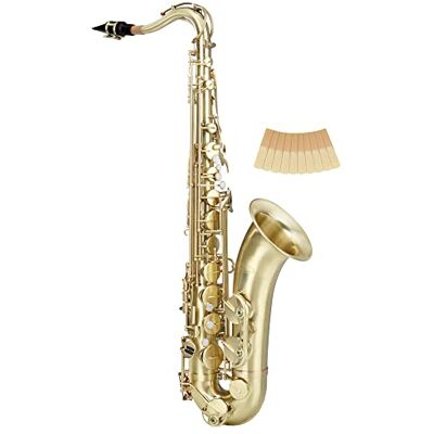 Classic Cantabile Winds TS-450 Brushed Bb Saxofón Tenor Conjunto De Cañas Saxofón tenor de latón, Acabado mate cepillado a mano, Barnizado transparente, Llave de Fa sostenido alta, Respuesta rápida Classic Cantabile Winds TS-450 Brushed Bb Saxofón Tenor Conjunto De Cañas Saxofón tenor de latón, Acabado mate cepillado a mano, Barnizado transparente, Llave de Fa sostenido alta, Respuesta rápida