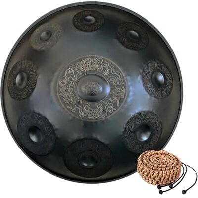CHEWYZ 22Inch Handpan Steel Drum 440Hz 9Notes D Minor Steel Drum Instrumento para Profesionales y Principiantes, Ideal para Meditación, Yoga, Sound Healing (Color : Black, Size : 12 Notes) CHEWYZ 22Inch Handpan Steel Drum 440Hz 9Notes D Minor Steel Drum Instrumento para Profesionales y Principiantes, Ideal para Meditación, Yoga, Sound Healing (Color : Black, Size : 12 Notes)