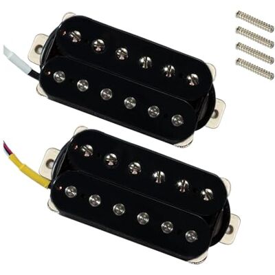 ZXFJYUIP Pastilla Humbucker No Ajustable Con Mástil De 50 Mm Y 7.6 KΩ Adecuada Para Guitarras Electroacústicas(10) ZXFJYUIP Pastilla Humbucker No Ajustable Con Mástil De 50 Mm Y 7.6 KΩ Adecuada Para Guitarras Electroacústicas(10)