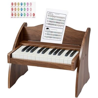 VEVOR Teclado de Piano Infantil 25 Teclas de Madera, Piano Electrónico para Niños 3-10 Años, USB-C o Pilas, Volumen Ajustable, con Hojas de Práctica y Pegatinas de Notas, para Casa Aula Viaje Familiar VEVOR Teclado de Piano Infantil 25 Teclas de Madera, Piano Electrónico para Niños 3-10 Años, USB-C o Pilas, Volumen Ajustable, con Hojas de Práctica y Pegatinas de Notas, para Casa Aula Viaje Familiar