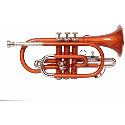 SM'SAI MUSICALS Sai Musical Corneta Trompeta Bb Flat Naranja Níquel, Estuche Duro, Boquilla Ideal para todos los niveles de habilidad: Principiante, Estudiante, Profesional SM'SAI MUSICALS Sai Musical Corneta Trompeta Bb Flat Naranja Níquel, Estuche Duro, Boquilla Ideal para todos los niveles de habilidad: Principiante, Estudiante, Profesional