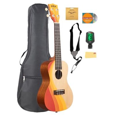 Kala KA-SURF-SWELL Swell Paquete de ukelele para tabla de surf con bolsa, afinador, cuerdas Aquila, correa, DVD instructivo Austin Bazaar y paño de pulido Kala KA-SURF-SWELL Swell Paquete de ukelele para tabla de surf con bolsa, afinador, cuerdas Aquila, correa, DVD instructivo Austin Bazaar y paño de pulido