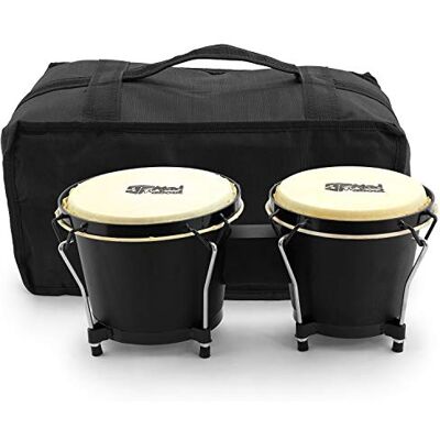 Mad About Bongós de Roble con Funda de Transporte – 15 cm y 18 cm Negros Mad About Bongós de Roble con Funda de Transporte – 15 cm y 18 cm Negros