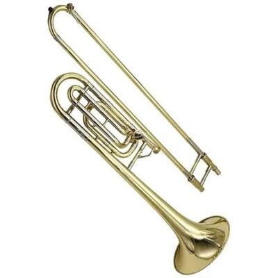 CRJUS Trombón Tenor Lacado En Oro Y Latón Amarillo, Instrumento De Tono Bb/F, Trombón De Pistón Con Estuche Trombón Para Principiantes CRJUS Trombón Tenor Lacado En Oro Y Latón Amarillo, Instrumento De Tono Bb/F, Trombón De Pistón Con Estuche Trombón Para Principiantes