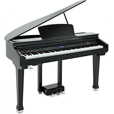 gear4music GDP-100 Piano de Cola Digital Sensación Realista de las 88 Teclas Contrapesadas Sensibles al Tacto, Modos Split y Layer, 55 Canciones de Acompañamiento gear4music GDP-100 Piano de Cola Digital Sensación Realista de las 88 Teclas Contrapesadas Sensibles al Tacto, Modos Split y Layer, 55 Canciones de Acompañamiento