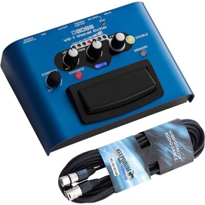 Boss VE-1 Dispositivo de efectos vocales con cable XLR keepdrum Boss VE-1 Dispositivo de efectos vocales con cable XLR keepdrum