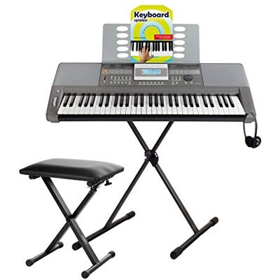 Classic Cantabile CPK-303 Keyboard Deluxe Set, Teclado, Voices: 508 61 teclas con respuesta táctil (3 niveles), Polifonía de 128 voces, Styles: 180, Demos: 120, Canciones: 5, Tempo: 30-280 bpm Classic Cantabile CPK-303 Keyboard Deluxe Set, Teclado, Voices: 508 61 teclas con respuesta táctil (3 niveles), Polifonía de 128 voces, Styles: 180, Demos: 120, Canciones: 5, Tempo: 30-280 bpm