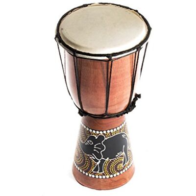 Ciffre 20cm Djembe Modelo de Elefante, Pintura de Colores Ciffre 20cm Djembe Modelo de Elefante, Pintura de Colores