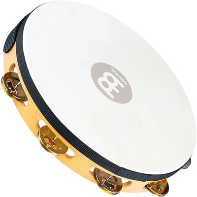 Meinl Percussion Pandereta de madera, piel de cabra, Dual-Alloy Meinl Percussion Pandereta de madera, piel de cabra, Dual-Alloy