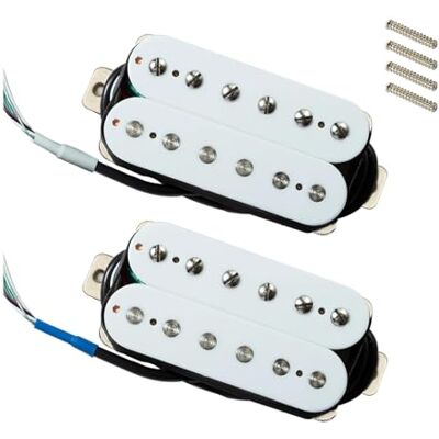 ZXFJYUIP Pastilla Humbucker No Ajustable Con Mástil De 50 Mm Y 7.6 KΩ Adecuada Para Guitarras Electroacústicas(8) ZXFJYUIP Pastilla Humbucker No Ajustable Con Mástil De 50 Mm Y 7.6 KΩ Adecuada Para Guitarras Electroacústicas(8)