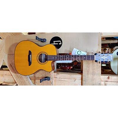 Framus Legacy FF 14 SV Folk Guitarra acústica con pastilla (acabado satinado), color amarillo Framus Legacy FF 14 SV Folk Guitarra acústica con pastilla (acabado satinado), color amarillo