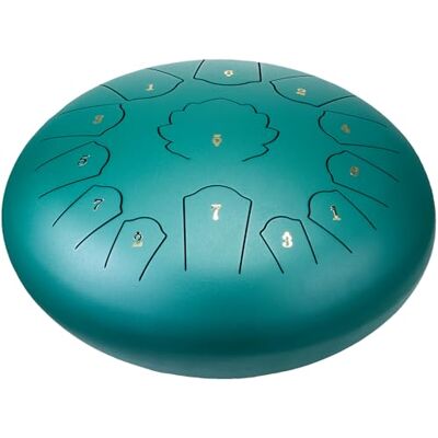 VEVOR Tambor de Lengüeta de Acero 305 mm 13 Notas Tambor de Mano C Mayor con 2 Mazos y Bolsa de Transporte Instrumento de Percusión de Mano para Educación Musical y Yoga, Verde VEVOR Tambor de Lengüeta de Acero 305 mm 13 Notas Tambor de Mano C Mayor con 2 Mazos y Bolsa de Transporte Instrumento de Percusión de Mano para Educación Musical y Yoga, Verde