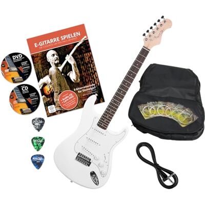 ROCKTILE Sphere Classic Guitarra Eléctrica Blanca + Set De Accesorios Modelo: Sphere Classic White, Serie: Classic, Número de cuerdas: 6, Orientación: Diestros, Cuerpo: Caoba, Escala: 25 ROCKTILE Sphere Classic Guitarra Eléctrica Blanca + Set De Accesorios Modelo: Sphere Classic White, Serie: Classic, Número de cuerdas: 6, Orientación: Diestros, Cuerpo: Caoba, Escala: 25