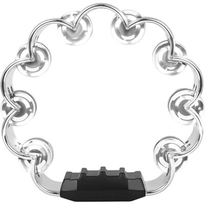 Haodream Campanas de metal musicales redondas de doble fila de 8 pulgadas, tambor de percusión manual con campanas metálicas ergonómicas Haodream Campanas de metal musicales redondas de doble fila de 8 pulgadas, tambor de percusión manual con campanas metálicas ergonómicas