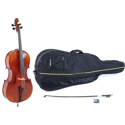 GEWA violonchelo, juego de violonchelos serie Ideale VC2-4/4 listo para tocar, incl. bolsa, arco de carbono, cuerdas Larsen Aurora GEWA violonchelo, juego de violonchelos serie Ideale VC2-4/4 listo para tocar, incl. bolsa, arco de carbono, cuerdas Larsen Aurora