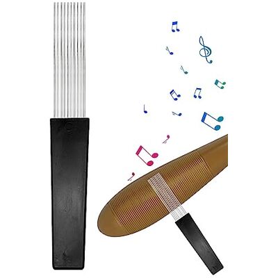 Raxove Guiro Brush Cepillo Guiro, raspador estilo peine, instrumento latino, antideslizante, resistente al óxido, para actuaciones de banda, noche y concierto Raxove Guiro Brush Cepillo Guiro, raspador estilo peine, instrumento latino, antideslizante, resistente al óxido, para actuaciones de banda, noche y concierto