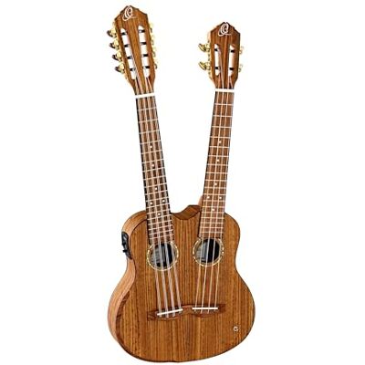 Ortega Guitars ORTEGA Series Double Neck Tenor Ukulele Poro abierto satinado +Estuche Deluxe, Ortega Guitars ORTEGA Series Double Neck Tenor Ukulele Poro abierto satinado +Estuche Deluxe,