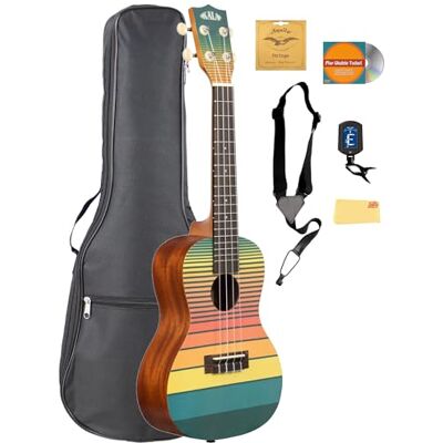 Kala KA-SURF-DAWNPATROL Paquete de ukelele de concierto de tabla de surf Dawn Patrol con bolsa de concierto, afinador, cuerdas Aquila, correa, DVD instructivo Austin Bazaar y paño de pulido Kala KA-SURF-DAWNPATROL Paquete de ukelele de concierto de tabla de surf Dawn Patrol con bolsa de concierto, afinador, cuerdas Aquila, correa, DVD instructivo Austin Bazaar y paño de pulido