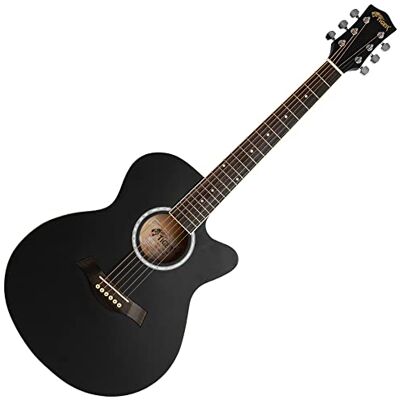 Tiger guitarra acústica small body negra Cuerpo pequeño full size, acabado negro carbón mate, para 12+ años, incluye 6 meses de clases gratuitas Tiger guitarra acústica small body negra Cuerpo pequeño full size, acabado negro carbón mate, para 12+ años, incluye 6 meses de clases gratuitas