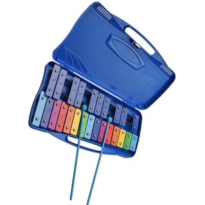 WOMELF Instrumento de percusión Glockenspiel con caja armónica colorida de 25 notas para entrenar el sentido del ritmo Carillón Instrumento Percusión (Color : Blue) WOMELF Instrumento de percusión Glockenspiel con caja armónica colorida de 25 notas para entrenar el sentido del ritmo Carillón Instrumento Percusión (Color : Blue)