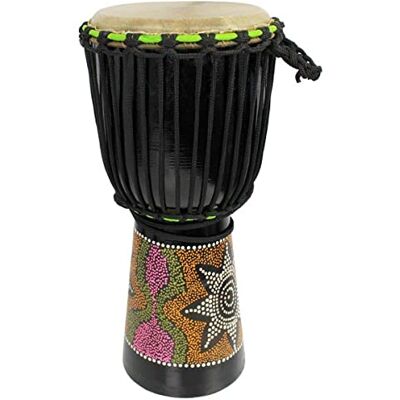 A-Star Tambor Africano Djembe Pintado Colorido de 8 Pulgadas Auténtico Hecho a Mano, Cuerda Afinada, Cabeza de Piel Natural 50 cm de Altura, 20 cm de Diámetro A-Star Tambor Africano Djembe Pintado Colorido de 8 Pulgadas Auténtico Hecho a Mano, Cuerda Afinada, Cabeza de Piel Natural 50 cm de Altura, 20 cm de Diámetro