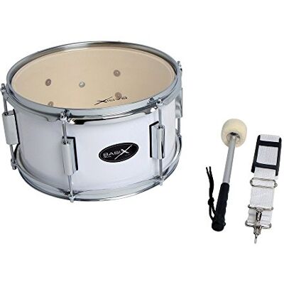 GEWA Marching Tenordrum, Tambor de marcha 14 x 10", casco de madera blanco, incl. correa y mazos GEWA Marching Tenordrum, Tambor de marcha 14 x 10", casco de madera blanco, incl. correa y mazos