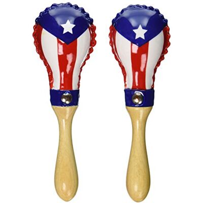 Latin Percussion LP LP862105 Maracas, con diseño de Bandera de Puerto Rico, 5 3/4 Latin Percussion LP LP862105 Maracas, con diseño de Bandera de Puerto Rico, 5 3/4
