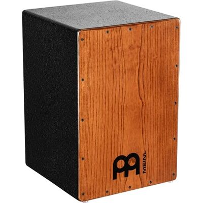 Meinl Percussion Cajón con parche natural de fresno, color negro Meinl Percussion Cajón con parche natural de fresno, color negro