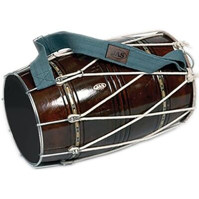 JAS Dhol, estándar, cuerpo de forma convencional, anudado, manchado JAS Dhol, estándar, cuerpo de forma convencional, anudado, manchado