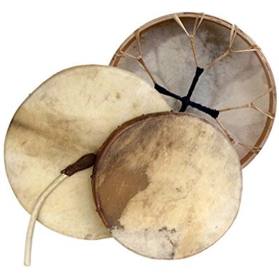 Terré Tambor de chamán (40 cm de diámetro tambor de marco redondo piel de cabra Shaman Drum incluye mazo Terré Tambor de chamán (40 cm de diámetro tambor de marco redondo piel de cabra Shaman Drum incluye mazo