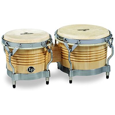 Latin Percussion LP Matador Bongos de madera, color natural, 7 1/4" y 8 5/8 Latin Percussion LP Matador Bongos de madera, color natural, 7 1/4" y 8 5/8